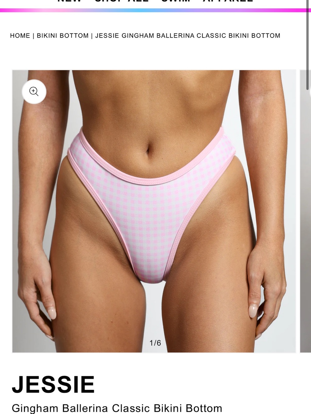 93 Play Street Gingham Ballerina Bikini Set Large